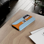 Blue Orange 20 Retro Endurance Racing Stripe Tough Phone Case Cover
