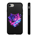 Galaxy Cat Cosmic Swirl Vaporwave Phone Case Mystical Tough Case