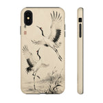Red-Crowned Crane Sumi-e Art Tough Phone Case