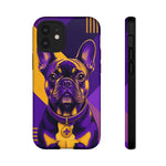 French Bulldog Pop-Art Portrait Tough Phone Case - Purple Gold