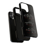 Black GNX Phone Case, Three-View Muscle Car Vector Tough Cover
