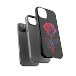 Glitch Rose Neon Phone Case Vaporwave Tough Cover