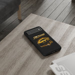 Z06 Corvette Phone Case, Yellow Neon Chrome Studio Cover