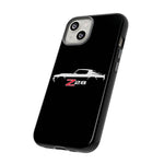 1970 Camaro Z28 White Silhouette Tough Phone Case Cover Gift
