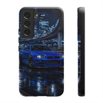 Skyline GT-R R34 Bayside Blue Tokyo Night Art Tough Phone Case