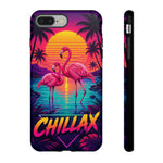 Chillax Flamingo Tropical Vaporwave Phone Case – Retro Bird Aesthetic