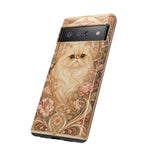 Persian Cat Floral Art Nouveau Tough Phone Case