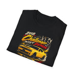 2018 Challenger Yellow Muscle Car T-Shirt | Retro Racing Graphic