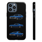 Nova SS Phone Case Blue, Three-View Vector Tough Cover