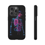Neon Anatomical Skeleton Phone Case | Internal Displacement Art