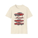 Red Vintage 1960 Chevy Impala Trio T-Shirt | Classic Car Illustration