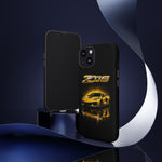 Z06 Corvette Phone Case, Yellow Neon Chrome Studio Cover