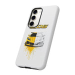Z06 Corvette Phone Case, Yellow Sketch Reveal Chrome Cover