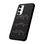 Black GNX Phone Case, Three-View Muscle Car Vector Tough Cover