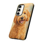 Goldendoodle Fluffy Curls Portrait Art Tough Phone Case