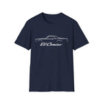 1966 El Camino SS Outline Silhouette Truck T-Shirt Line Art Emblem Car Fan Gift Tee