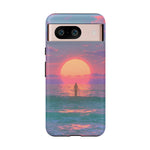 Vaporwave Ocean Sunset Tough Phone Case Cover Gift Art
