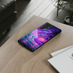Neon Dolphin Ocean Vaporwave Art Tough Phone Case