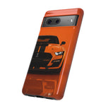 Orange Mustang Art Phone Case, GT500 American Muscle Car Tough Cover for Male