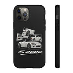 White S2000 Roadster Collage JDM Tough Phone Case Cover Gift