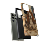 Guilty Basset Hound Phone Case, Muddy Watercolor Art Cover