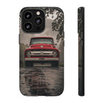 F100 Phone Case, Red White Classic Truck Foggy Road Cover, Gift