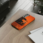 Orange Mustang Art Phone Case, GT500 American Muscle Car Tough Cover for Male