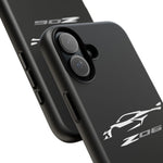 White C8 Z06 Phone Case for Chevy Fans, Tough Protective Cover