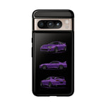 MK4 Supra Phone Case Purple, Three-View Vector Cover