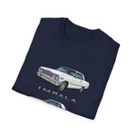 Classic 1963 Chevy Impala Illustration T-Shirt | Vintage Car Trio
