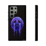 Glitch Sad Face Phone Case, Anime Melt Static Tough Cover