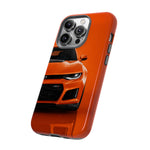 Orange Camaro Phone Case, ZL1 American Muscle Car Tough Cover for Men Gift