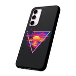 Synthwave Sunset Triangle Phone Case Retro Vaporwave Case
