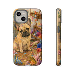 Guilty French Bulldog Phone Case, Confetti Watercolor Cover