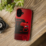 Red Mustang Art Phone Case, GT500 American Muscle Car Tough Cover