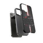Camaro ZL1 Phone Case, Black Red Racing Stripe Studio Cover, Gift