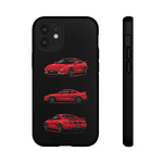 Red MR2 JDM Sports Car Phone Case Tough Multi View