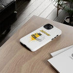 Z06 Corvette Phone Case, Yellow Sketch Reveal Chrome Cover