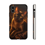 Burmese Golden Sable Portrait Art Tough Phone Case