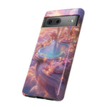 Floating Pool Deck Phone Case, Pastel Cloud 3D Render Cover