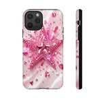 Pink Glitter Star Tough Case | Sparkle Phone Case