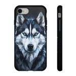 Siberian Husky Geometric Diamond Art Tough Phone Case