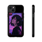 Melancholy Anime Girl Phone Case Vaporwave Tough Case