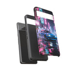Skyline GT-R Tokyo Rain JDM Night Art Tough Phone Case