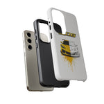 Z06 Corvette Phone Case, Yellow Sketch Reveal Chrome Cover