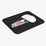 White 1997 Camaro Illustration Mouse Pad | Racing Stripe Sports Car