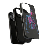 Neon Anatomical Skeleton Phone Case | Internal Displacement Art