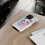 Pastel Panda Phone Case, Glitch Color Block Cover
