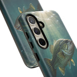 Largemouth Bass Phone Case, Sunlit Underwater Tough Cover, Gift