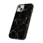 Black Gold Marble Pattern Phone Case | Tough Case